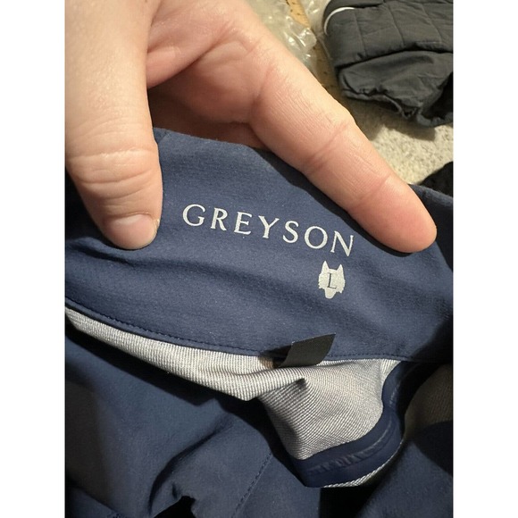 Greyson Large Men Full Zip Long Sleeve Lightweight Golf Jacket Windbreaker F1 - Picture 5 of 8